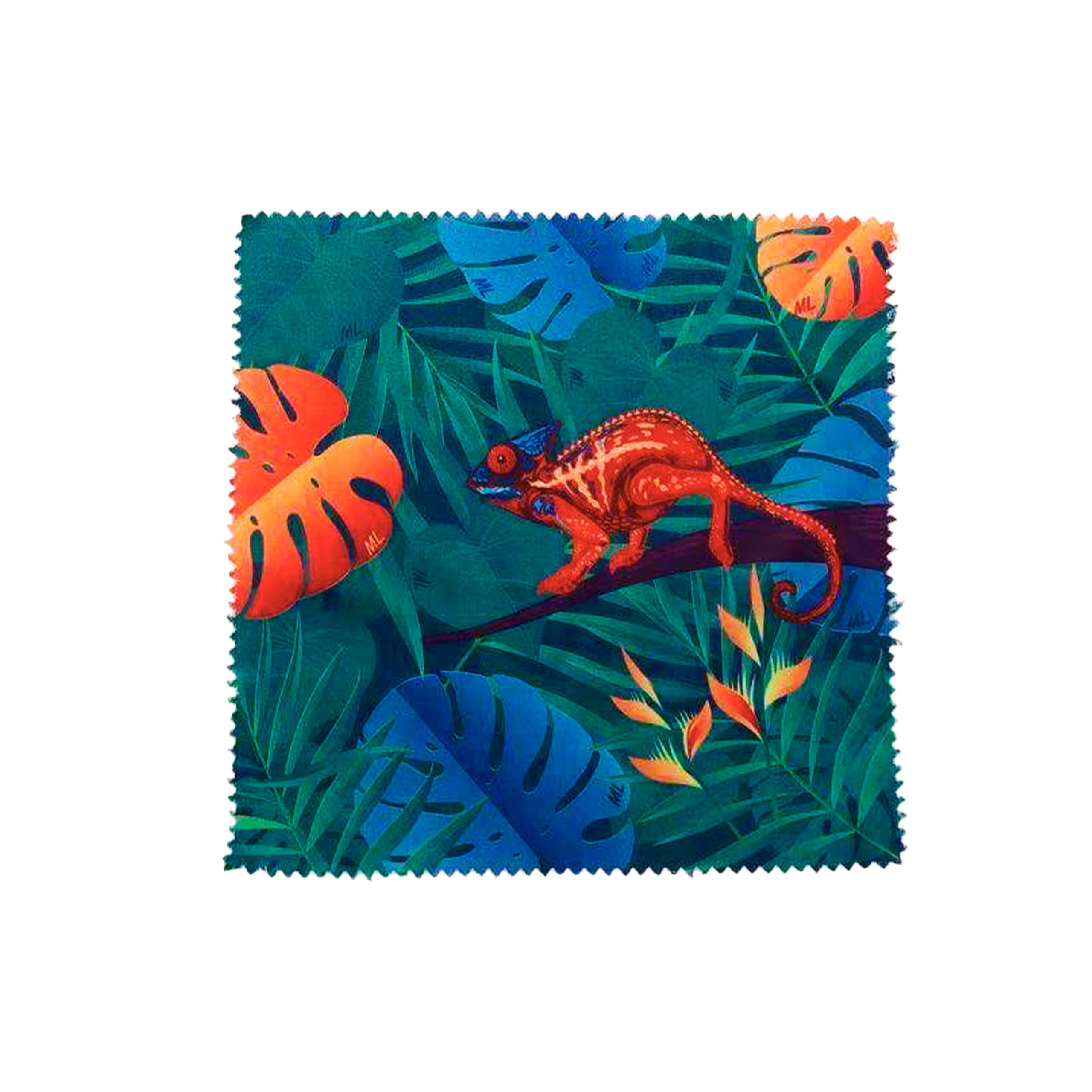 Cleaning cloth - jungle chameleon dye sublimation print